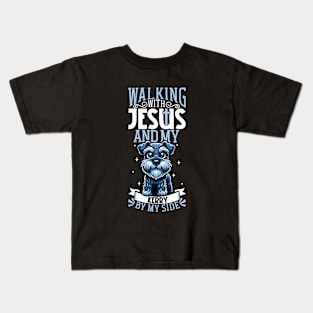 Jesus and dog - Kerry Blue Terrier Kids T-Shirt